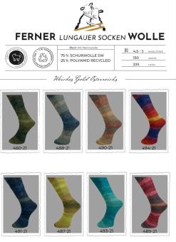Ferner Lungauer Sockenwolle 8fach - 487-494 (Ausverkauf) 
