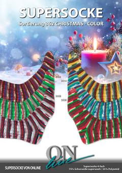 ONline Supersocke 100 Sort.362 - Christmas Color - 4fach 