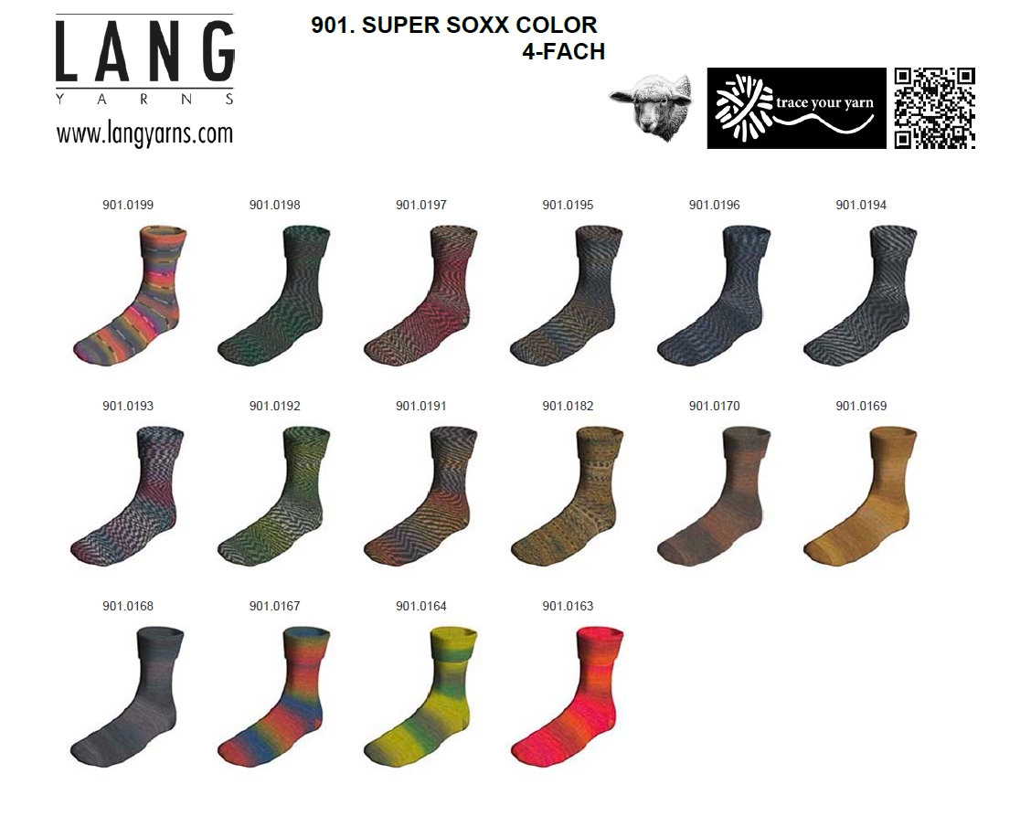 Lang Yarns Super Soxx Color - 4fach